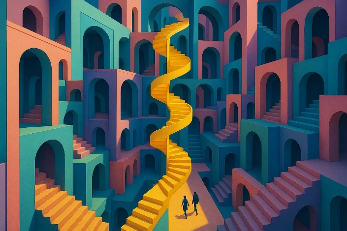 Person schreibt am Laptop, umgeben von Notizbüchern – Symbol für redaktionelles Schreiben und Recherche.